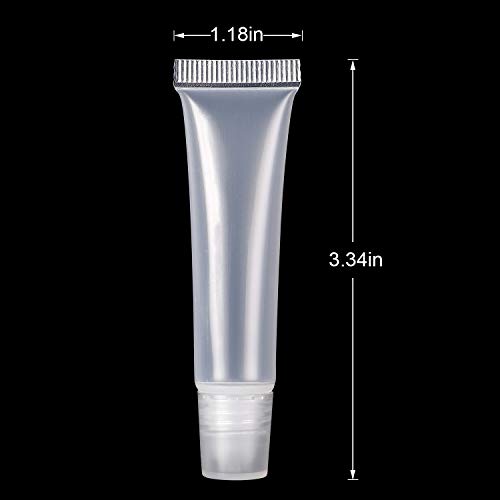 100 Pcs 10ml Clear Empty Lip Gloss Tubes Refillable