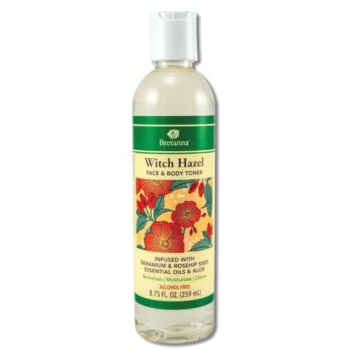 BretanBretna Witch Hazel Toner Geranium Rosehip, 8.75 fl oz