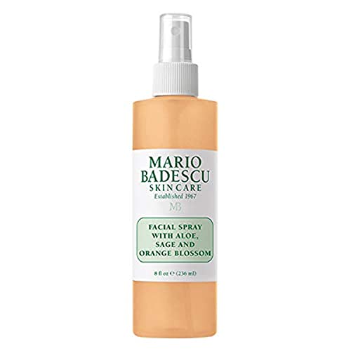 Mario Badescu Facial Spray with Aloe, Sage and Orange Blossom for All Skin Types | Face Mist that Hydrates & Uplifts | 8 FL OZ