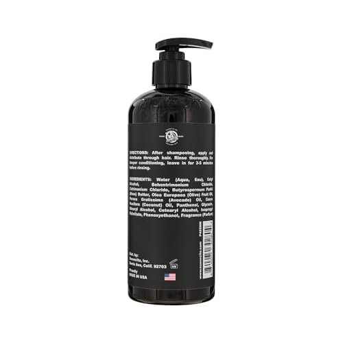 Suavecito OG Conditioner 16 oz Pump Bottle - Original Scent - Smooths & Hydrates, Nourishes & Moisturizes with Avocado and Coconut Oils - Repairs Dry Damaged Har - For All Hair Types, Sulfate Free