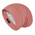 Fittia Satin Lined Sleep Bonnet Medium Brown Red - Adjustable Non-Slip Hair Cap for Locs