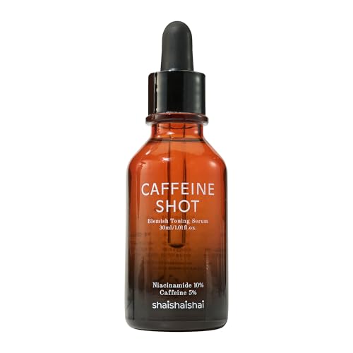 shaishaishai CAFFEINE SHOT Blemish Toning Serum, 10% Niacinamide & 5% Caffeine for Hyperpigmentation, Even Skin Tone, Reduced Pore Size and Puffiness, Pigmentation Care, Korean Skin Care, 1.01 Fl Oz