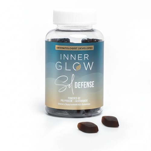 Sol Defense Gummies ? Dermatologist & Plastic Surgeon-Formulated Skin Resilience Vitamin Supplement with Polypodium Leucotomos & Niacinamide, Passion Fruit Flavor, 60 Sugar-Free Gummies