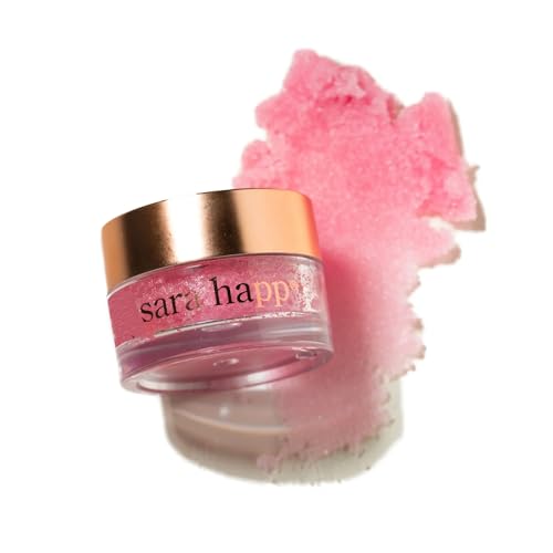 Sara Happ Pink Grapefruit Lip Scrub - Vegan Sugar Exfoliator, 0.5 Oz
