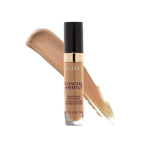 Milani Conceal + Perfect Longwear Concealer - Pure Beige (0.17 Fl. Oz.) Vegan, Cruelty-Free Liquid Concealer - Cover Dark Circles, Blemishes & Skin Imperfections for Long-Lasting Wear