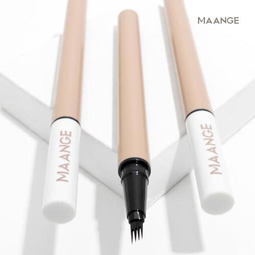 MAANGE Liquid Brow 4-Fork-Tip,Ultra-fine Waterproof EyeBrow Pencil,Long-lasting, Smudge-Proof, Creates Natural Tint,B202+B203-2pcs