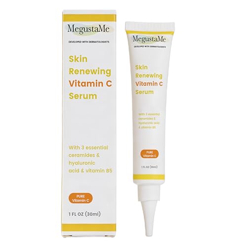 10% Vitamin C Serum for Face - with Hyaluronic Acid, Brightening Facial Serum, Skin Care for Glowing Complexion