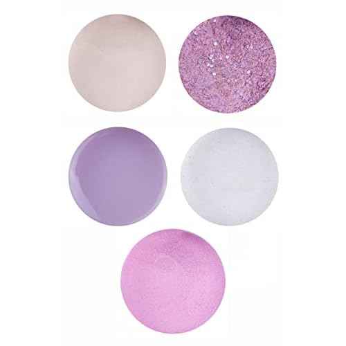 Nail Factory - Acrylic Powder Set Forever Pink Collection, 15 Pink Colors Mixed Shapes Set Glitter Nail Sequins Powder Holographic, Professional Nail Art Cosmetic, 3.5 Gr. Each One.