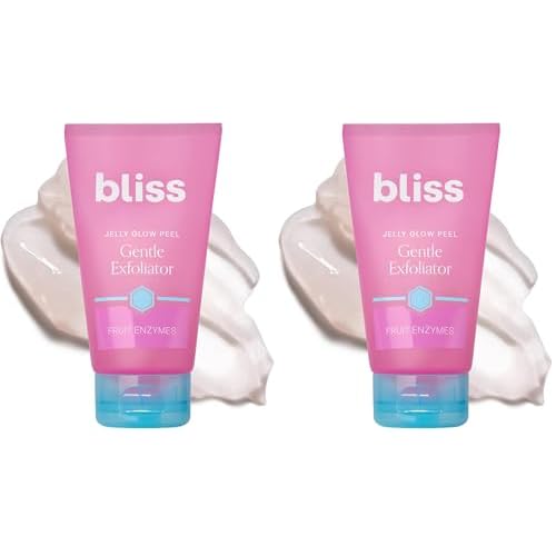 Bliss Jelly Glow Peel¢â Gentle Non-Abrasive Cleanser and Exfoliator With Fruit Enzymes - 4 Oz - Nourishes and Hydrates Skin - Clean - Vegan & Cruelty Free (Pack of 2)