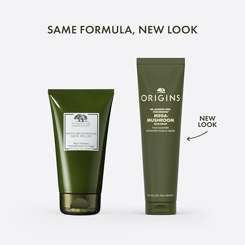 Origins Mega-Mushroom Gentle Face Cleanser | Great for Sensitive Skin | With Reishi Mushroom, 5 Fl Oz
