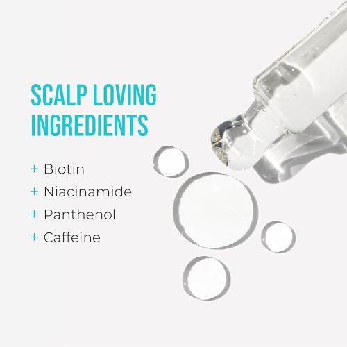 KISS Colors & Care Spot Fixer Growth Serum, Biotin & Caffeine-Infused Hair Treatment for Thinning Hair, Strengthens & Thickens, Nourishes Follicles, Fast-Absorbing, 12mL (0.4 fl. oz.)