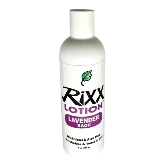 Rixx Lotion Lavender Sage Natural Herbal Blend (Sport Cap) with Witch Hazel, Aloe Vera, Shea Butter, Hyaluronic Acid & Essential Oils. Moisturizer and Skin Toner for Face and Body