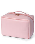 Large Capacity Travel Makeup Bag - 180° Flat Open Cosmetic Organizer