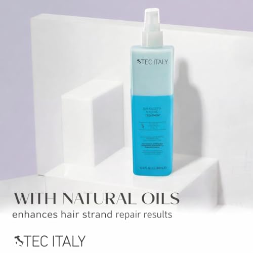 Tec Italy Due Faccetta Massimo, Leave-In Treatment for Overprocessed Hair, UV & UVA Protection, Frizz Control, PH Balancer & Deep Hydration, 10.14 fl oz (300 ml)