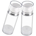 CLISPEED 2PCS 5oz Large Airless Pump Bottles - Travel Size Vacuum Dispenser for Lotions - Creams and Cosmetics Wide Mouth Design for Easy Filling and Dispensing