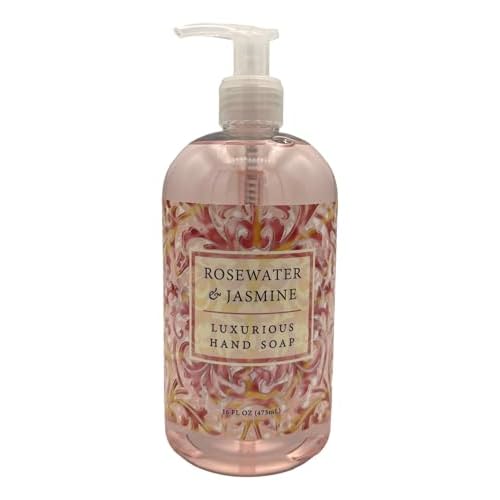 Greenwich Bay Trading Company Botanical Collection Bundle: Rosewater & Jasmine - 16 Ounce Shea Butter Lotion & 16 Ounce Hand Soap