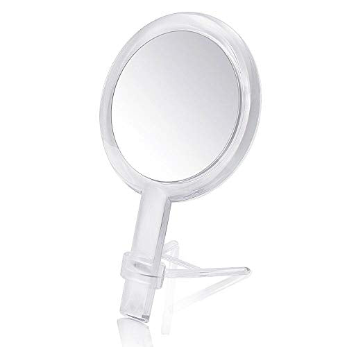 Double Sided 1x-7X Magnification Handheld Makeup Mirror with Stand