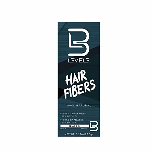 L3 Hair Fibers - Black - Instant Thinning Hair Coverage
