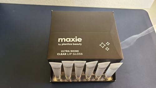 Maxie Clear Lip Polish Bulk - 12 Pieces Shimmery Gloss