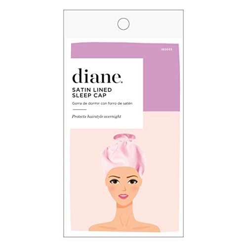 Diane Satin Lined Sleep Cap, Adjustable Fit for All Hairstyles, Reduces Frizz and Breakage, Stays Secure Overnight, Pink
