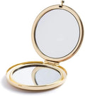 Gold Magnifying Compact Mirror for Purses - 2x & 1x Folding Travel Makeup Mirror