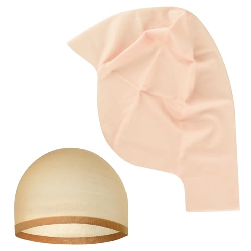 Halloween Bald Cap Set - 2/4/6 Pieces Latex & Nylon Adult Costume Wigs - Classic Variation