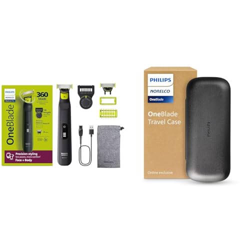 Norelco Philips OneBlade Pro Face & Body Trimmer Travel Kit with Case