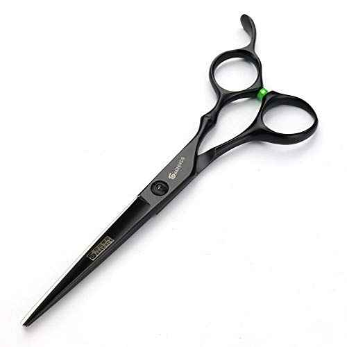 Professional Hair-Dressing Scissors and Hair Thinning Scissor Shears set - Black - Stainless Steel J44C 5.5"and 6" (6" set)