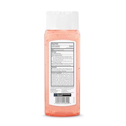 Amazon Basics Clarifying Pink Grapefruit Body Wash with 2% Salicylic Acid, 8.5 oz (Pack of 1)