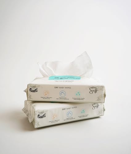 Nest Designs 100% Cotton Dry Baby Wipes | Sensitive Skin