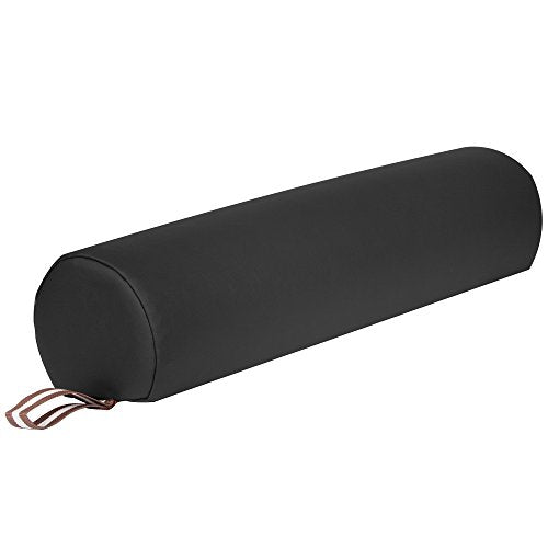 Master Massage 6" 3/4 Round Bolster Pillow for Massage Tables - Black