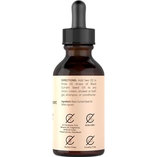 Coera Black Currant Seed Oil | 2 fl oz | Moisturizing Oil for Hair and Skin | Free of Parabens, SLS, & Fragrances