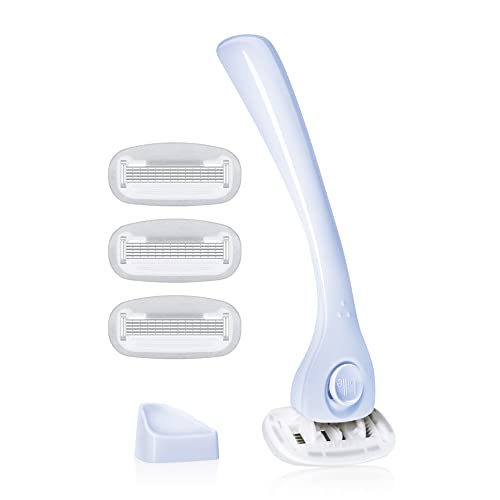 Billie Women’s Razor Kit with 4 Refills & Magnetic Holder - Cool Blue