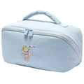 Cute Makeup Bag for Women - Travel Cosmetic Pouch with Large Capacity, Water-Resistant Nylon Make Up Organizer Blue