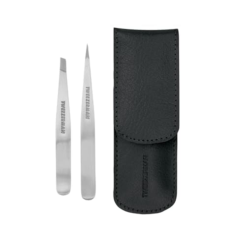 Tweezerman Petite Tweeze Set for Eyebrows with Travel Case