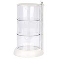 JessLab 3 Layer Clear Jewelry Organizer, 360¡Æ Rotatable Acrylic Hair Accessory Organizer, Hair Clip and Tie, Earring Holder Storage for Bathroom Vanity Countertop