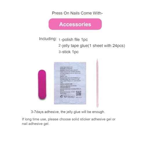 10 Pcs Handmade Reusable Press-On Nails 3D Floral Nail Art Decorations, Pink and White Flowers with Gold Accents Short Almond For Women & Girls, Daily & Party Use (pink2592, XS)