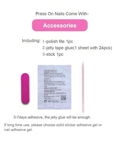 EasierGlow Handmade Short Almond French Press-On Nails - 10 Pcs with Gold Floral Accents