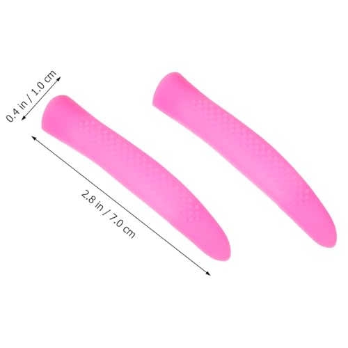 Mipcase Anti-Slip Handle Covers for Nail Cuticle Scissors 5 Pairs Silicone Sleeves for Manicure Pedicure Tools Nail Art Accessories