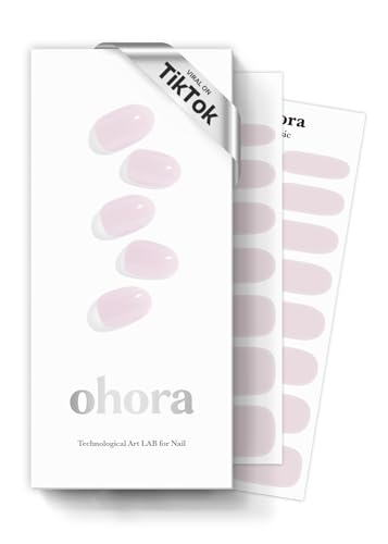 ohora Semi Cured Gel Nail Strips, N Bare Pink - Long Lasting 30 Wraps Kit