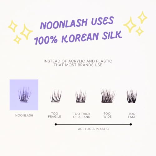 Happy Hour Silk Cluster Lashes - Natural Fluffiness, Waterproof & Sweatproof, Handmade For Sensitive Eyes, 100% Korean PBT Silk - 8mm, 10mm, 12mm, 14mm (14MM)