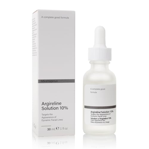 Argireline Serum With Hyaluronic Acid For Fine Lines, Anti Aging Argireline Solution 10 Percent For Dark Spot, 30 ML Anti Wrinkles Multi Peptide Serum For Face, Eye, Neck.