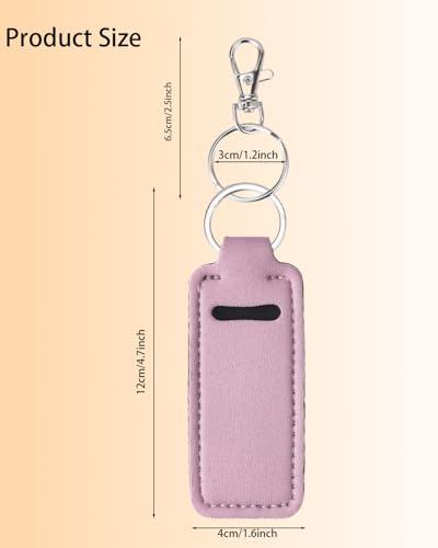 Chapstick Holder Keychain - 12 Pack Lipstick & Lip Balm Organizer