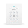 Mindful Marks (Platinum) 31 Tiny Temporary Tattoos Mindfulness Stickers - Inspirational Gifts for Women - Simple Mindfulness Meditation Tools for Mental Health Awareness