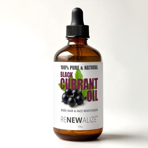 Black Currant Seed Oil Cold Pressed ? 100% Pure Natural Carrier Oil for Skin & Hair | Rich in GLA & Omega Fatty Acids | Moisturizer for Face, Scalp, Nails | 4 fl oz