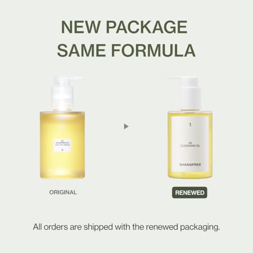 Shangpree AA Cleansing Oil, Plant-Based Oils, Gentle Deep Cleansing, Removes Makeup and Impurities, One Cleanse, Smooth & Comfortable Finish, 200ml / 6.76 fl.oz.