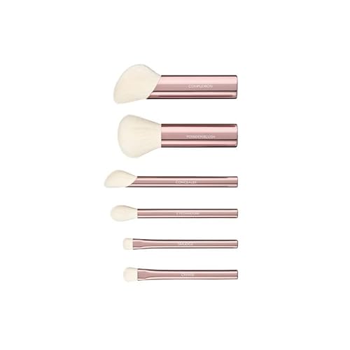 Jenny Patinkin Luxury Sustainable Brush Babies Mini Makeup Brush Set with Full Size Brush Heads on Palm-Sized Handles.