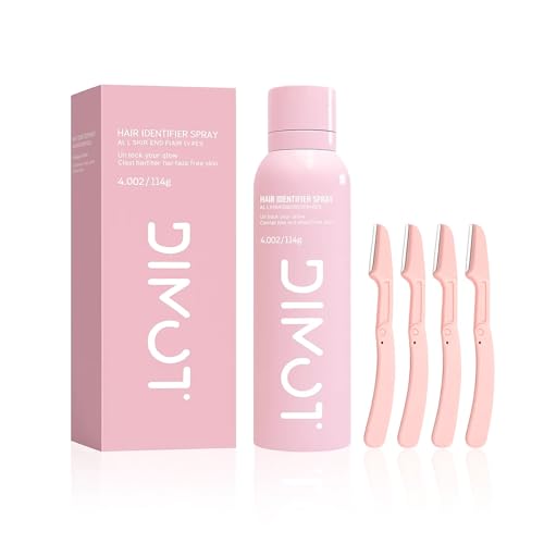 Shaving Powder for Women & Face, Hair Removal Identifier Spray for Peach Fuzz & Body, All Skin Types, Residue-Free & Refreshing, 4 Fl Oz