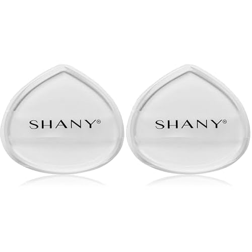 SHANY Stay Jelly Silicone Sponge - Clear & Non-Absorbent Makeup Blending Sponge for Flawless Application with Foundation - CONE (Pack of 2)