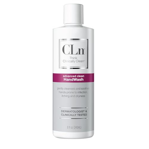 CLn¢ç HandWash - Advanced Hygiene for Hands, Formulated with Glycerin, for Sensitive Skin Prone to Hand Dermatitis, Redness, Irritation, Eczema, and Rash, Fragrance-Free, 8 fl oz